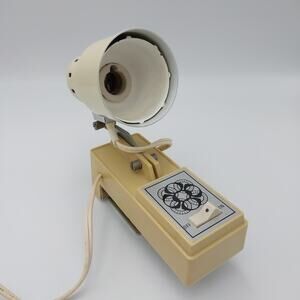 Vintage 1970s MCM Bed Headboard Desk Light Adjustable Lamp w/ Clamp White Chrome